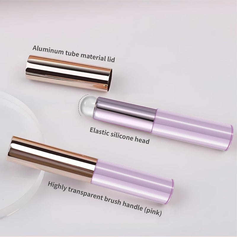LeMeeOly 2pcs Silicone Lip Brush, Suitable for Even Application of Lipstick Lip Balm Lip Gloss, Soft Silicone Material, Hygienic, Convenient and Easy to Clean, Enhances Lip Care (Purple) - Image 3